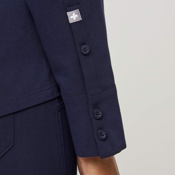 Figs Women's Navy Button Down Shirt (shirt only ) New sealed - Picture 4 of 8